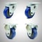 Service Caster 3 Inch SS Blue Polyurethane Swivel Top Plate Caster Set with 2 Rigid SCC SCC-SS20S314-PPUB-BLUE-2-R314-2 - alternate 1
